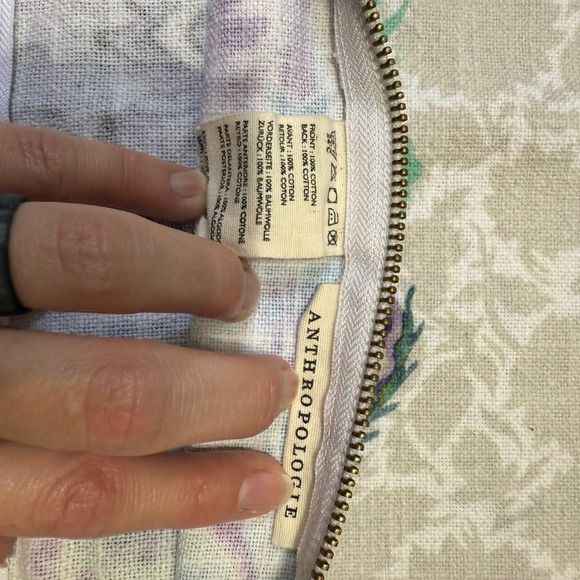 Anthropologie Meze Throw Pillow Cover Set Blue Purple Teal Paisley Floral - Picture 9 of 10